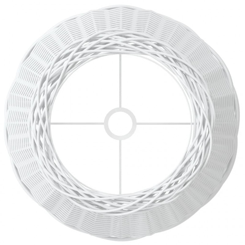 Klosz do lampy, biały, Ø50x30 cm, wiklina