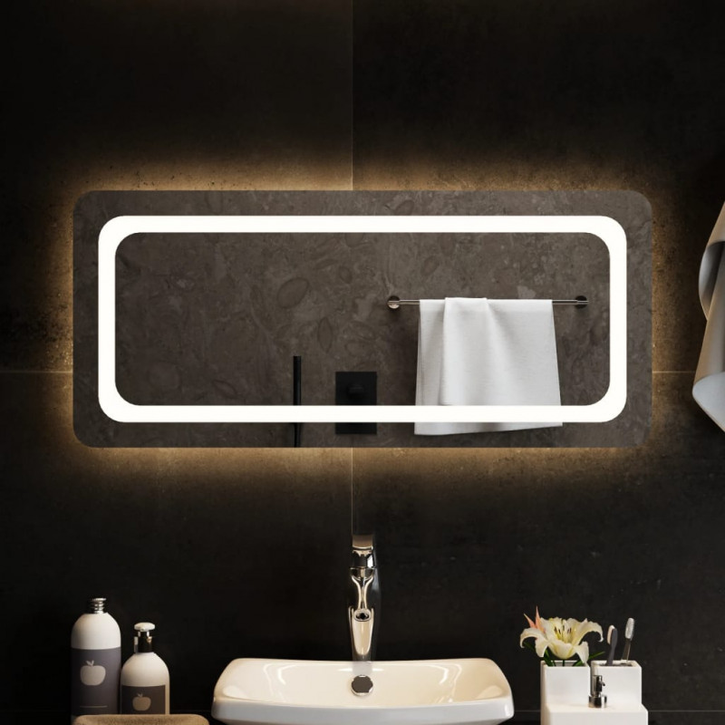 Lustro łazienkowe z LED, 90x40 cm