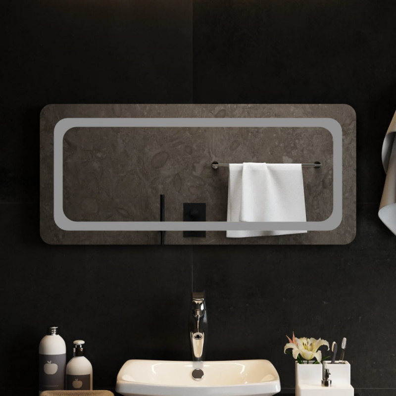 Lustro łazienkowe z LED, 90x40 cm