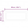 Lustro łazienkowe z LED, 90x40 cm
