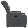 Podnoszony fotel rozkładany, szary, obity sztuczną skórą