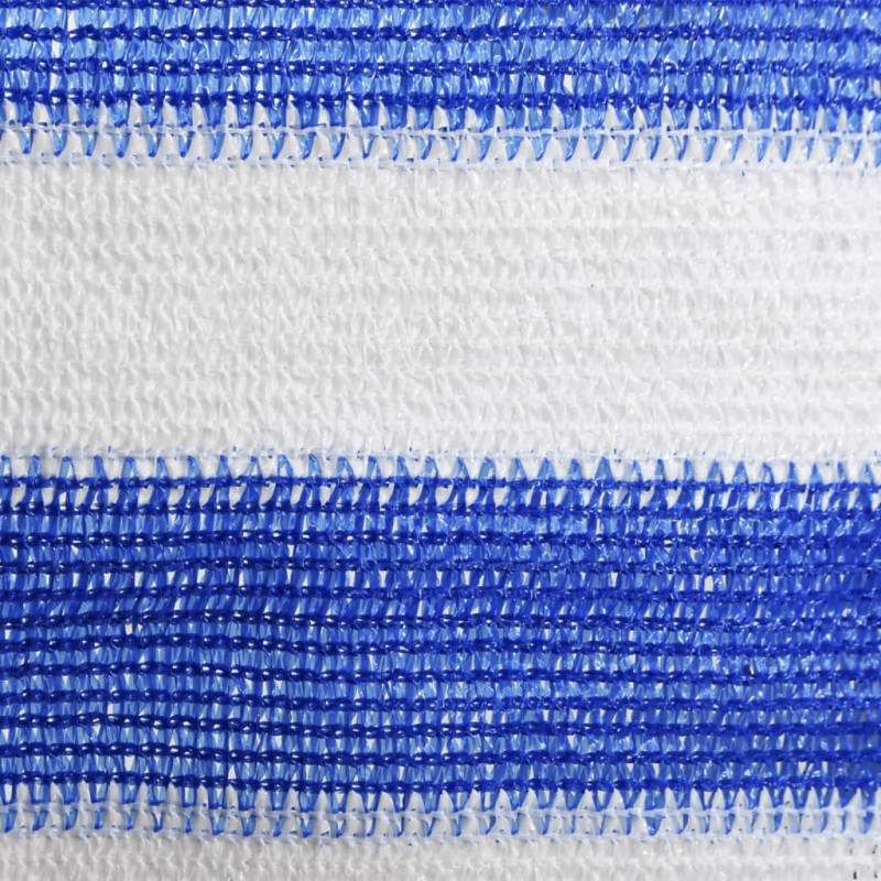 Parawan balkonowy, niebiesko-biały, 75x400 cm, HDPE