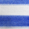 Parawan balkonowy, niebiesko-biały, 75x400 cm, HDPE