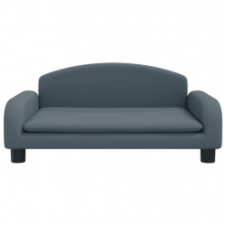 Sofa dla dzieci, ciemnoszara, 70x45x30 cm, obita tkaniną