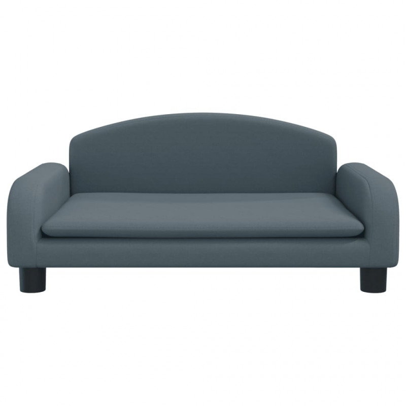 Sofa dla dzieci, ciemnoszara, 70x45x30 cm, obita tkaniną