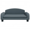 Sofa dla dzieci, ciemnoszara, 70x45x30 cm, obita tkaniną