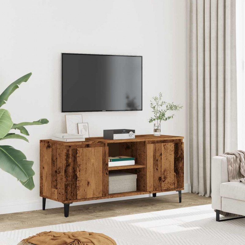 Szafka pod TV, stare drewno, 102x35x50 cm
