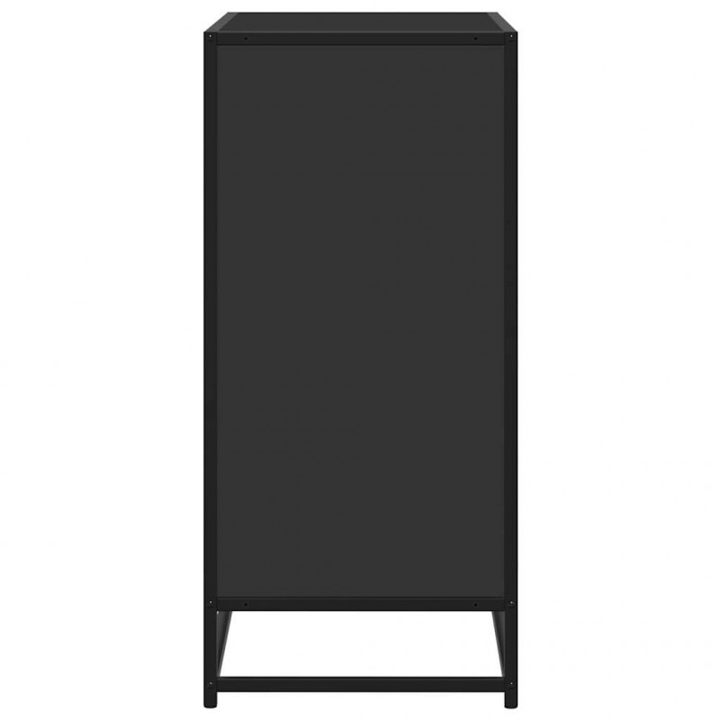Szafka, czarna, 68x35x76 cm, materiał drewnopochodny i metal