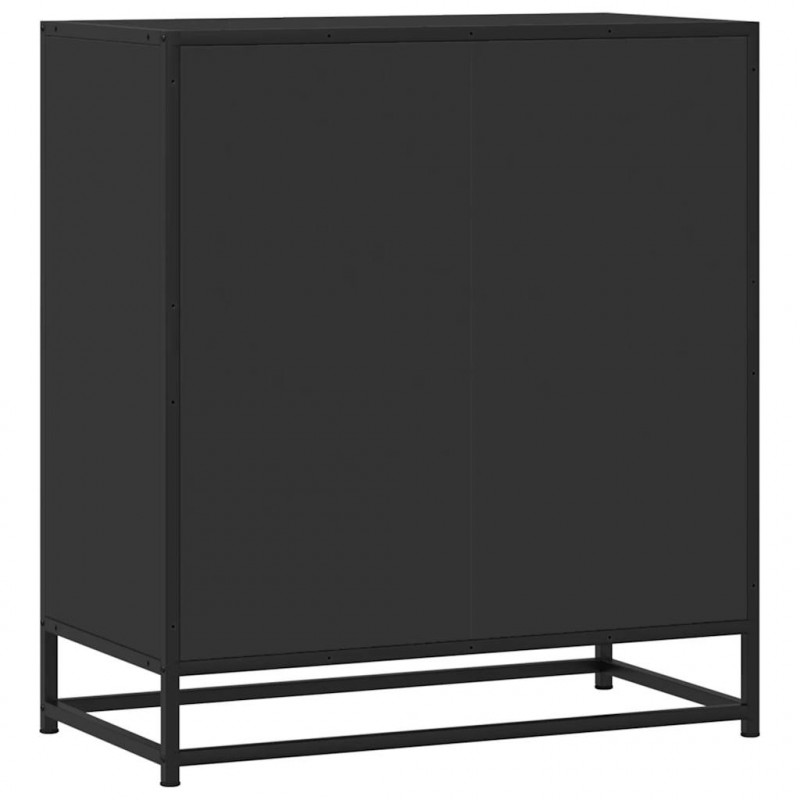 Szafka, czarna, 68x35x76 cm, materiał drewnopochodny i metal