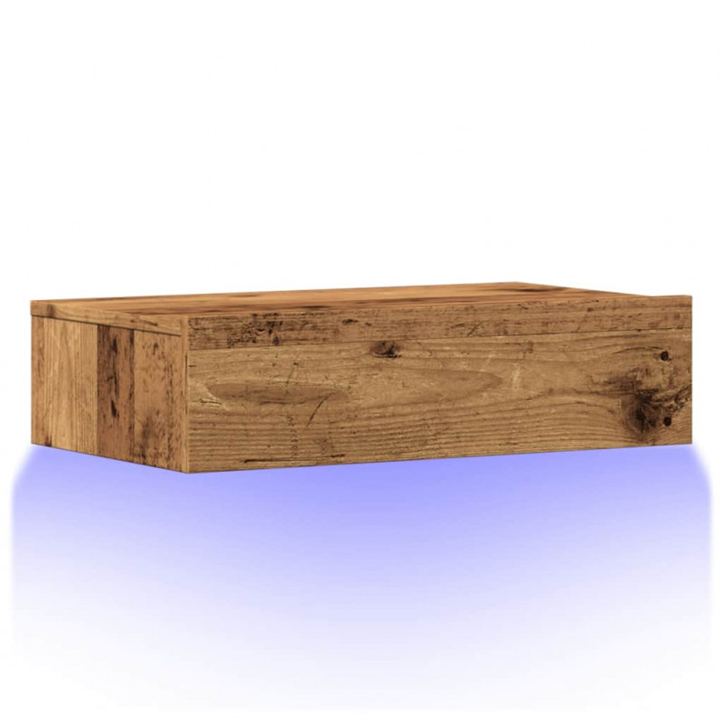 Szafka telewizyjna z LED, stare drewno, 60x35x15,5 cm