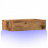 Szafka telewizyjna z LED, stare drewno, 60x35x15,5 cm