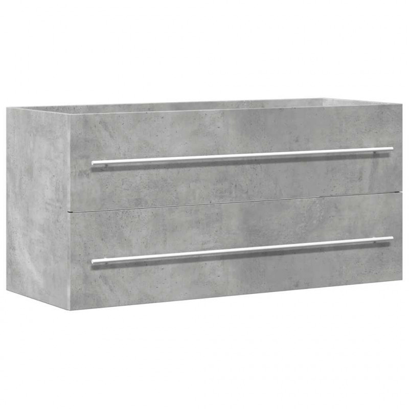 Szafka pod umywalkę, szarość betonu, 100 x 38,5 x 48 cm, płyta