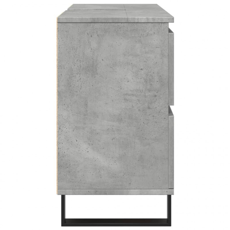 Szafka pod umywalkę łazienkową, szarość betonu, 80x33x60 cm