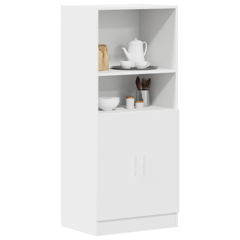 Szafka kuchenna, biała 57x41,5x131,5 cm materiał drewnopochodny