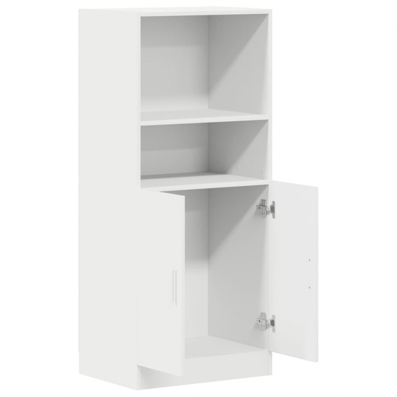 Szafka kuchenna, biała 57x41,5x131,5 cm materiał drewnopochodny