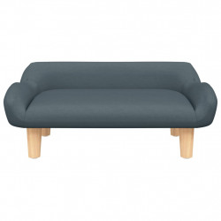 Sofa dla dzieci, ciemnoszara, 70x40x24 cm, obita tkaniną