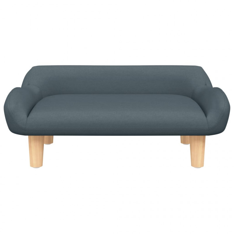 Sofa dla dzieci, ciemnoszara, 70x40x24 cm, obita tkaniną