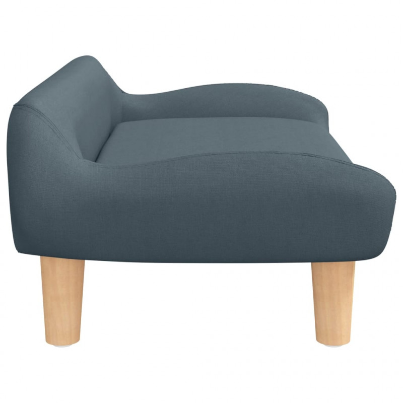 Sofa dla dzieci, ciemnoszara, 70x40x24 cm, obita tkaniną