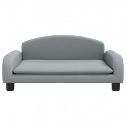 Sofa dla dzieci, jasnoszara, 70x45x30 cm, obita tkaniną