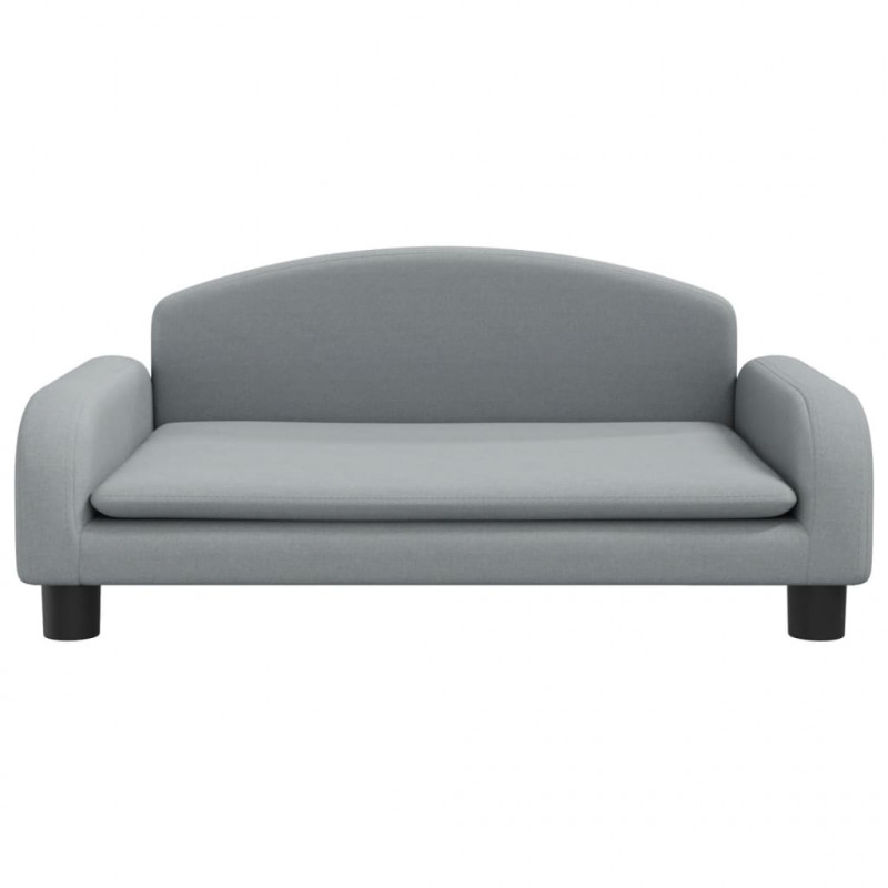 Sofa dla dzieci, jasnoszara, 70x45x30 cm, obita tkaniną