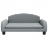 Sofa dla dzieci, jasnoszara, 70x45x30 cm, obita tkaniną