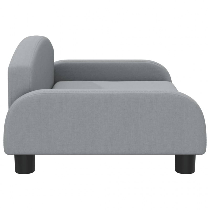 Sofa dla dzieci, jasnoszara, 70x45x30 cm, obita tkaniną