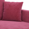 Sofa 2-osobowa, winna czerwień, 120 cm, tapicerowana aksamitem