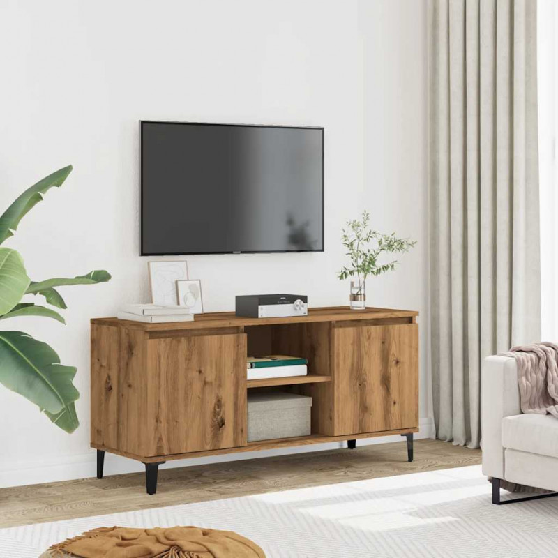Szafka TV, dąb artisan, 102x35x50 cm, materiał drewnopochodny