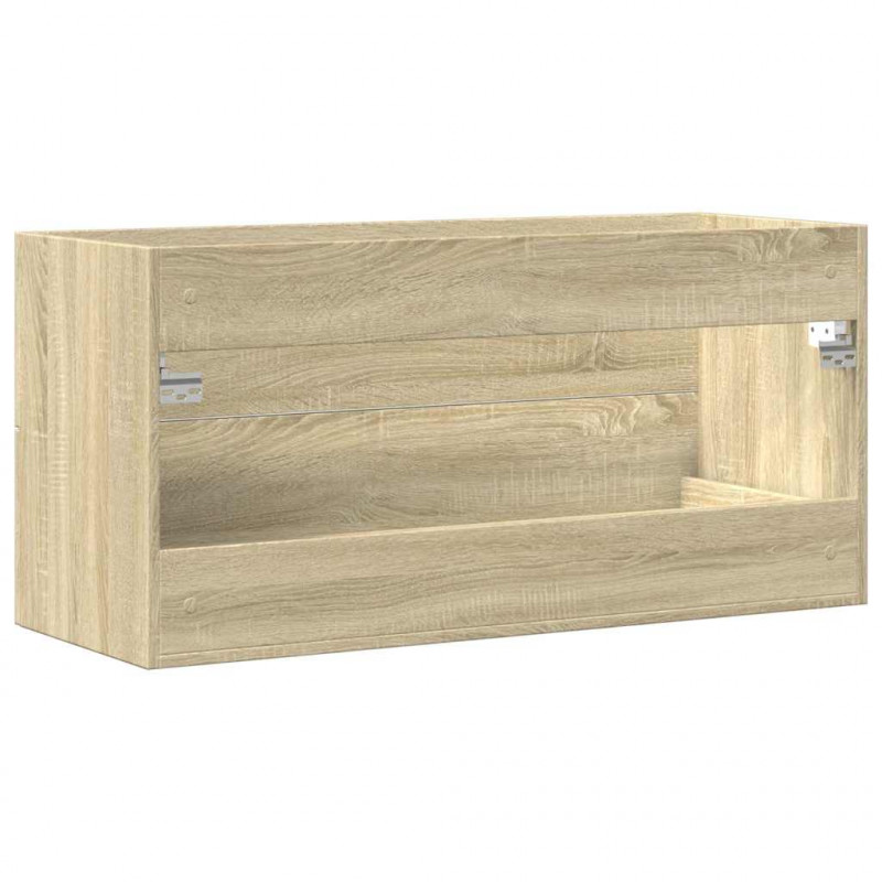 Szafka pod umywalkę, dąb sonoma, 100x38,5x48 cm, płyta wiórowa