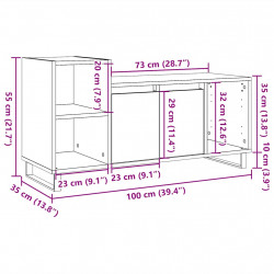 Szafka pod TV, stare drewno, 100x35x55 cm