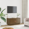 Szafka pod TV, miodowy brąz, 80x34x40 cm, lite drewno sosnowe