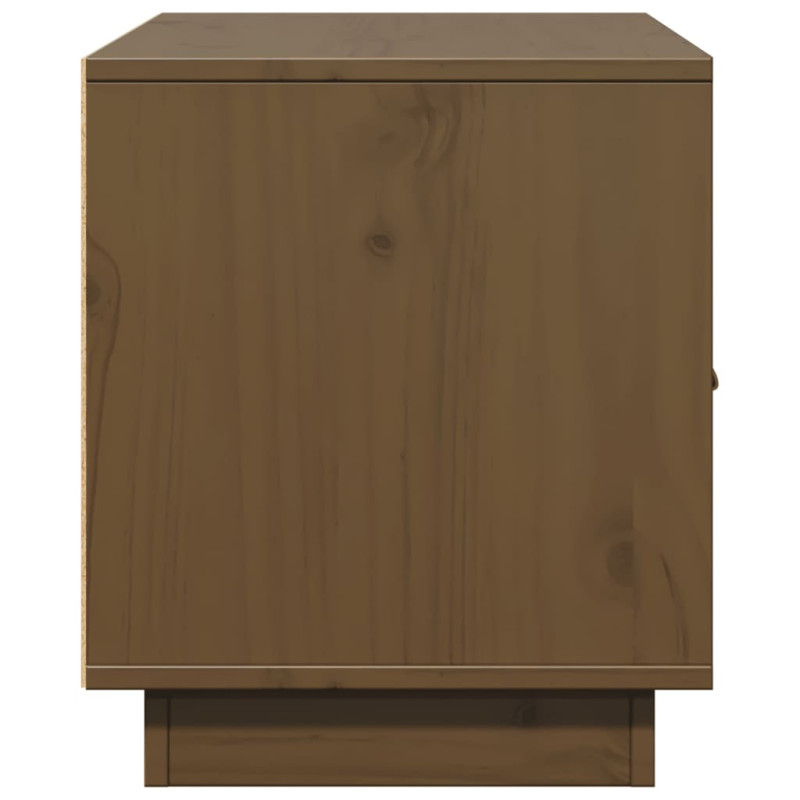 Szafka pod TV, miodowy brąz, 80x34x40 cm, lite drewno sosnowe