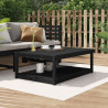 Stolik ogrodowy, czarny, 121x82,5x45 cm, lite drewno sosnowe