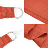 Żagiel przeciwsłoneczny 160 g/m², terakota, 4,5x4,5x4,5 m, HDPE