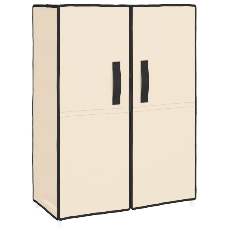 Szafka na buty, kremowa, 60x28x90 cm, materiałowa