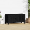 Skrzynia ogrodowa, czarna, 108x42,5x54 cm, lite drewno sosnowe