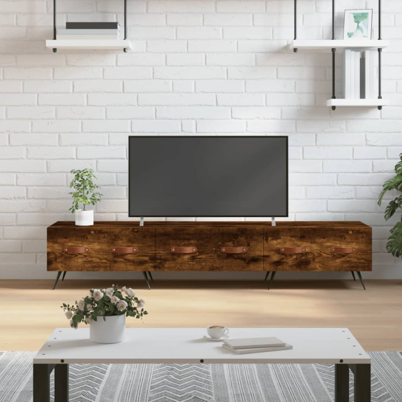Szafka pod telewizor, przydymiony dąb, 150x36x30 cm