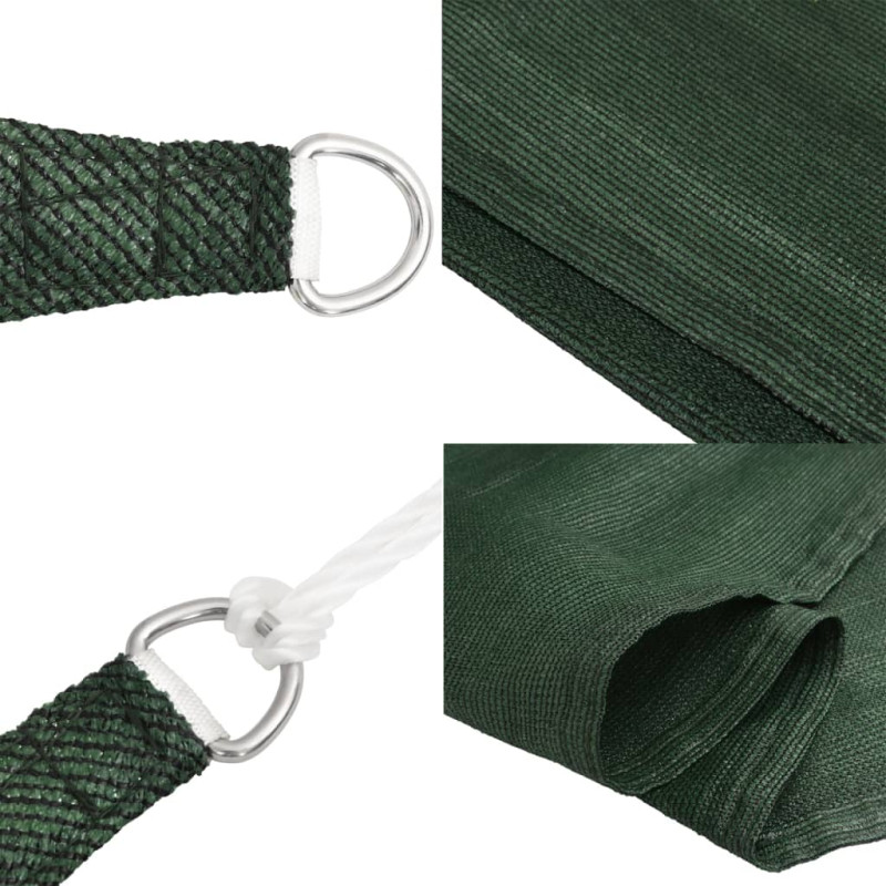 Żagiel przeciwsłoneczny, 160 g/m², ciemnozielony, 4x5x5 m, HDPE