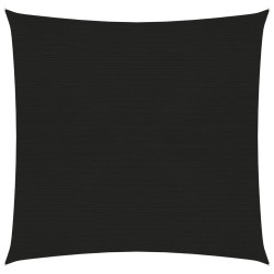 Żagiel przeciwsłoneczny, 160 g/m², czarny, 2,5x2,5 m, HDPE