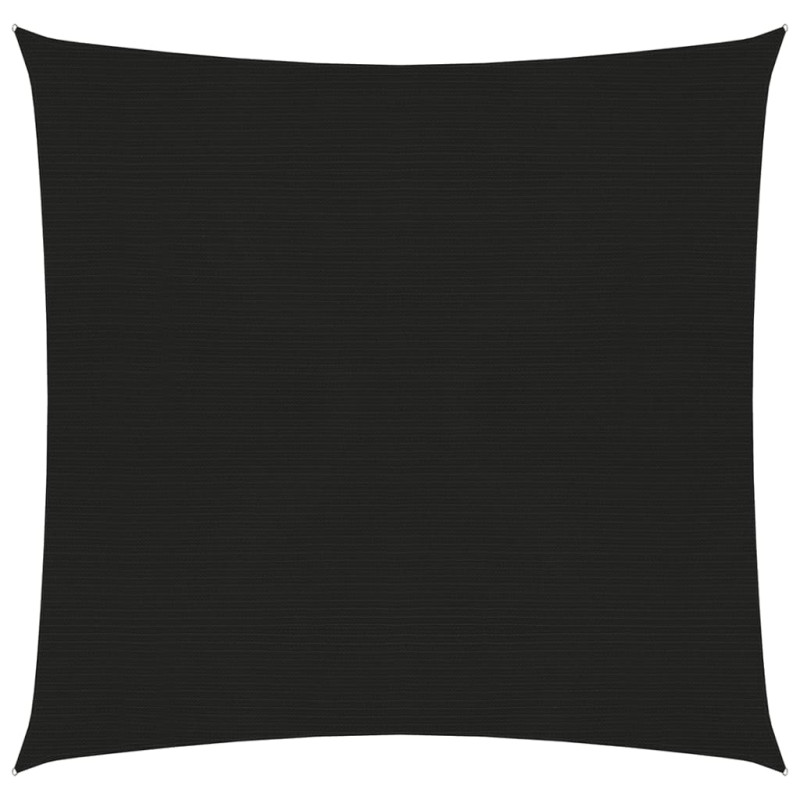 Żagiel przeciwsłoneczny, 160 g/m², czarny, 2,5x2,5 m, HDPE