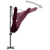Parasol wiszący z aluminiowym słupkiem, 300 cm, czerwony