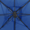 Parasol wiszący z podwójną czaszą, 300x300 cm, niebieski