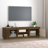Szafka pod TV, miodowy brąz, 140x35x40 cm, lite drewno sosnowe