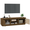Szafka pod TV, miodowy brąz, 140x35x40 cm, lite drewno sosnowe