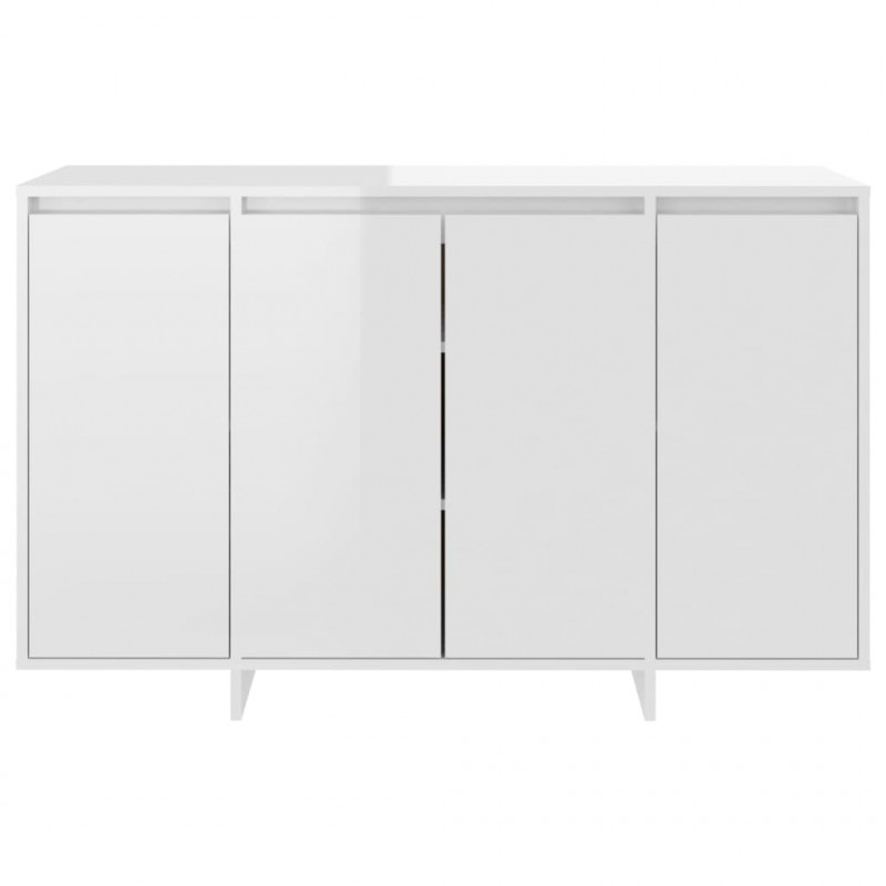 Szafka, biała, połysk, 120x41x75 cm, materiał drewnopochodny