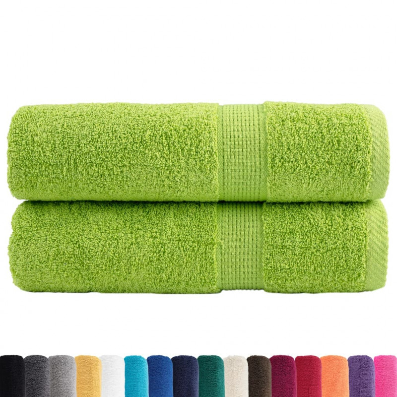 Ręczniki premium SOLUND, 2 szt., zielone, 70x140 cm, 600 g/cm²
