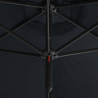 Podwójny parasol ogrodowy, stalowy słupek, antracytowy, 600 cm