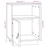 Szafki nocne, 2 szt., szare, 40x34x55 cm, lite drewno sosnowe