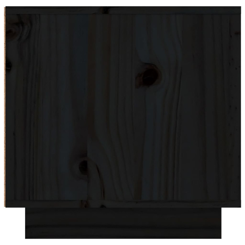 Szafka pod TV, czarna, 156x40x40 cm, lite drewno sosnowe