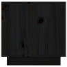 Szafka pod TV, czarna, 156x40x40 cm, lite drewno sosnowe